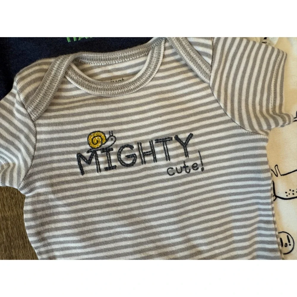 Carters Baby Boy 3 Months Clothes Lot Tees Shirts Bodysuits Rompers Mighty‎ Cute
